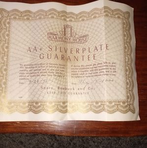 AA+ Harmony Guarantee Siverplated Silverware. Silver plated